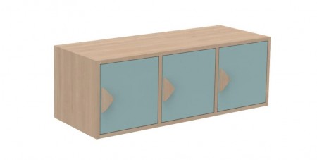 meuble 3 casiers avec portes horizontal  K'briol
